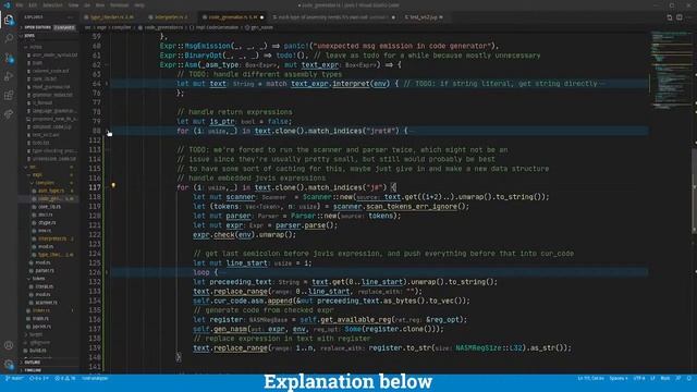 Coding live - asm nodes in code generator (Making a compiler pt. 18)