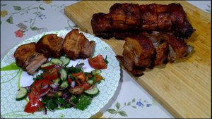 Свиные рёбрышки в томатно медовом соусе.  Очень вкусно и красиво.