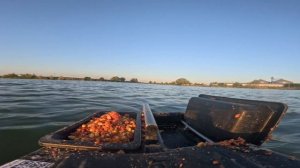 Завоз прикормки на точки. кораблик KarpFisher
