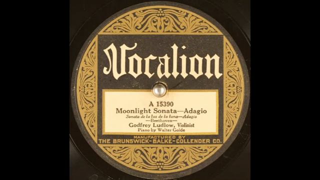 Godfrey Ludlow (on violin) & Walter Golde (on piano): Moonlight Sonata - Adagio (1926) смотреть онлайн