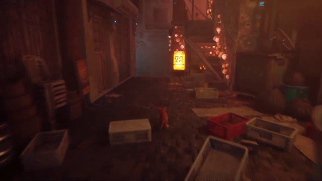 Прохождение Stray/ котик упал в мир будущего/Часть #1 смотреть онлайн