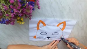 3D Pen 3Д ручка.  Маска Лисенка