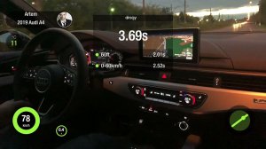 Разгон Audi A4 249 сил. quattro делает вещи))