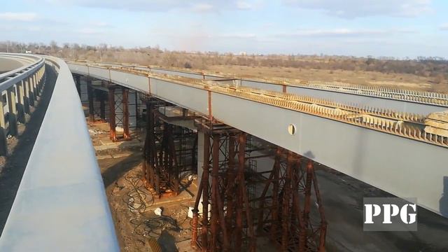 ЗАПОРОЖСКИЙ МОСТ, обзор строительства 11 марта 2021 г.