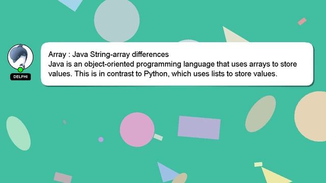 Array : Java String-array differences смотреть онлайн