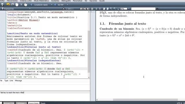 LaTeX usando texmaker Tutorial 3 - Modo matemático, ecuaciones, formulas, math - español parte 1/ смотреть онлайн