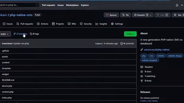 New PHP Native CMS free download source code webapp