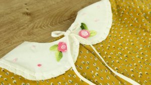 Шью детское платье с милыми воротничками