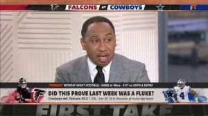 Michael Irvin makes Stephen A. MAD 😡 by bragging about the Cowboys' win vs. the Falcons | First Tak