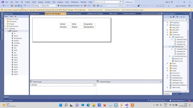 Create and Display SSRS report in Asp Net MVC