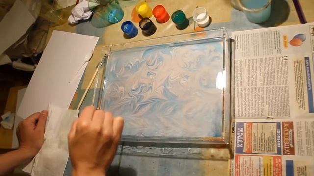 Покраска ткани методом эбру смотреть онлайн