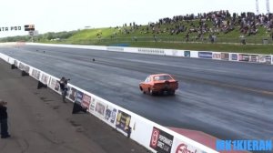 V8 Powered Cortina Mk3 at Santa Pod Raceway