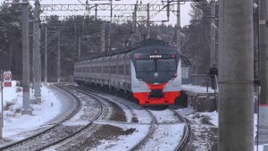 Электропоезд ЭД4М-0463 ЦППК платформа Санаторная