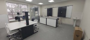 Шкаф вытяжной панорамный с сантехникой для кабинета химии Мебель АГАТ