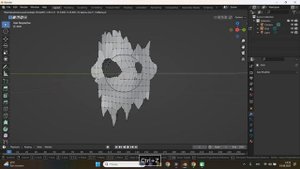 простое моделирование маски в blender