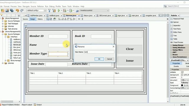 Java Library management system - step by step complete tutorial with source code #09