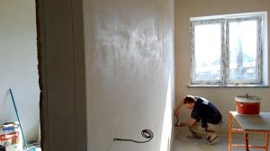 Штукатурка, шпаклевка швейцарской кельмой(от маяков до глянца)