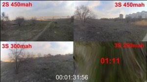 Тест аккумуляторов на Mobula 7 HD.