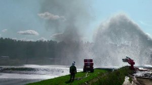Огневые натурные испытания по применению УКТП "Пурга" при тушении пожаров нефтепродуктов
