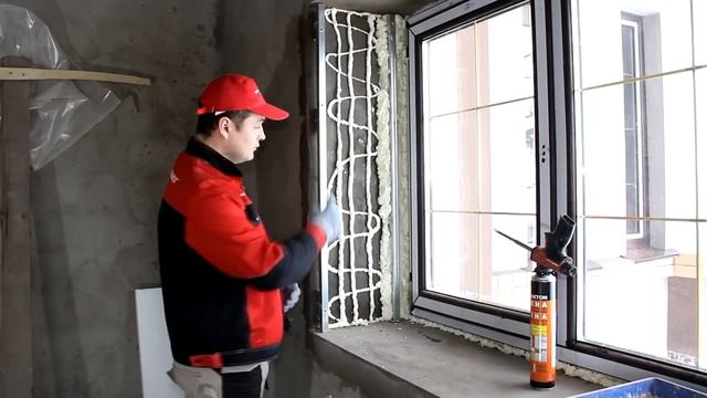 Утепление откоса пенопластом. Нестандартное решение. Уфа!