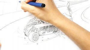 How to draw Fabulous Lightning McQueen Crash Scene CARS 4 drawing coloring pages for kids