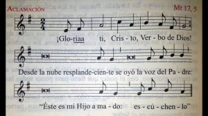 Aclamación al evangelio IIº Domingo de Cuaresma Ciclo "C" - Partitura original - Acordes en la desc