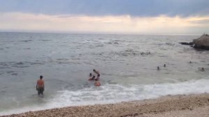 отдых в Крыму .севастополь.пляж голубая бухта