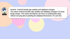 Android : Android handle app updates and database changes