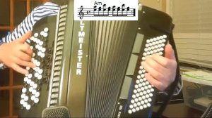 Ноль - Этот русский рок-н-ролл - на баяне - кавер, разбор, ноты