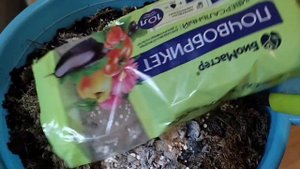 Намешиваю грунт для комнатных растений.