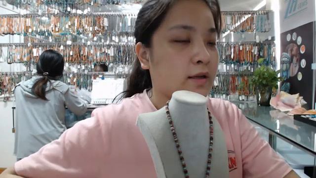 20240508-07 Colorful sea shell and pretty Freshwater Pearls with Rutilated Quartz gemstone stone