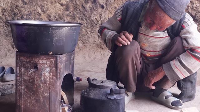 Two Old Lovers SO Simple Village Life in Afghanistan (Cave Living)