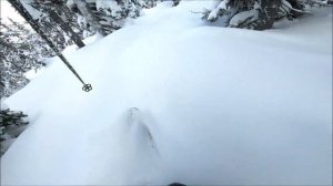 Line Sick Day 104 Skis in Deep Powder