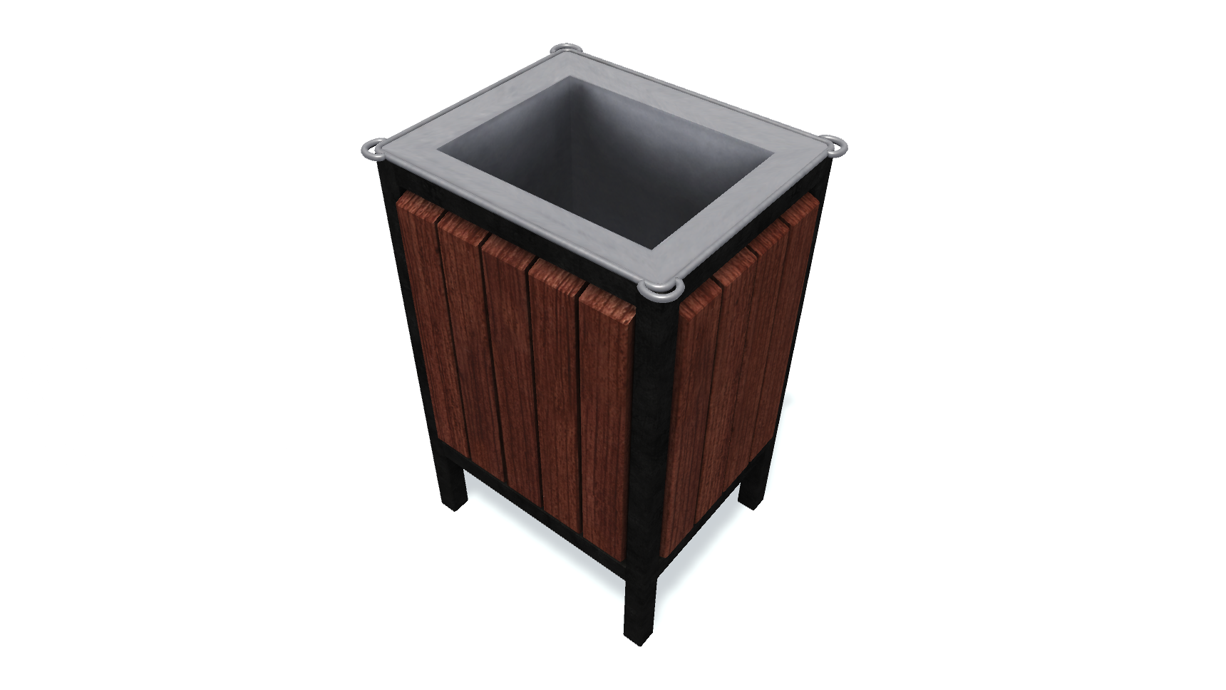 3D model. Refuse bin B. Урна.