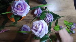 Сборка букета из мыльных роз