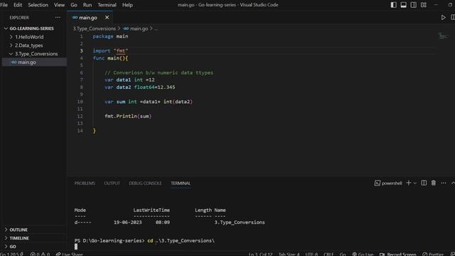 Golang tutorial #4: Data Type Conversion ||  Golang Tutorial