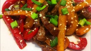 Жареные овощи в соусе Терияки.Это нужно попробовать
