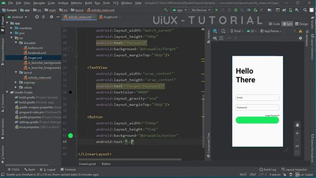 Android UI Design Tutorial | Simple Login & Register Screen UI Design | UiUX Tutorial