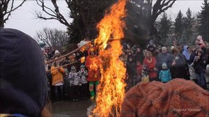 Сжигание чучела Масленицы. Прощай, Масленица!