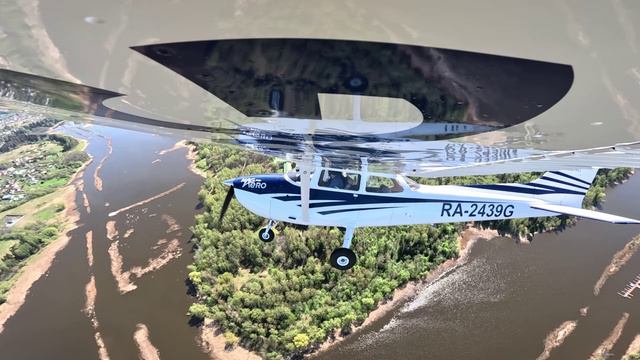 Полет на самолете Cessna 172 над Истринским водохранилищем.