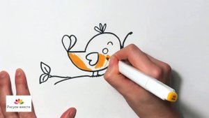 Как нарисовать птичку