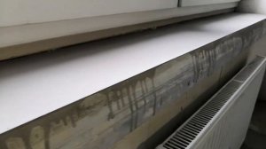 Установка подоконника из камня / Искусственного камня