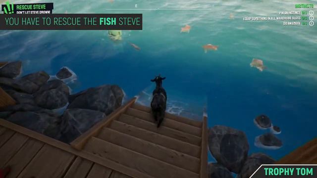 Goat Simulator 3 - Event - Rescue Steve - Don’t let Steve drown! смотреть онлайн