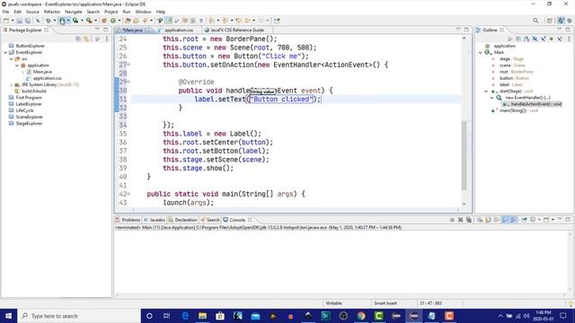 Event Handling | JavaFX GUI Tutorial for Beginners