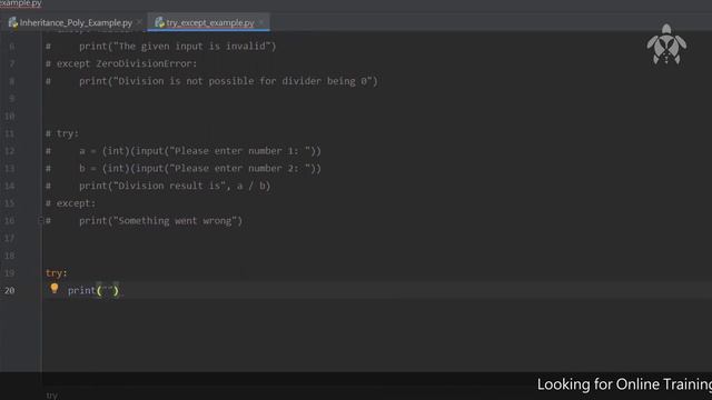 Exception Handling Example in Python | Python Classroom | Teqstories