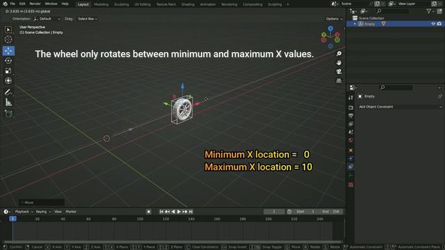 Wheel Rigging And Animation | Blender 3.4 Tutorial