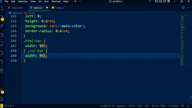 Build a Complete Responsive Personal Portfolio Website using HTML CSS JavaScript.