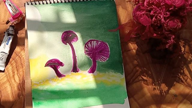 purple mushroom. Purple Cap Mushroom. смотреть онлайн