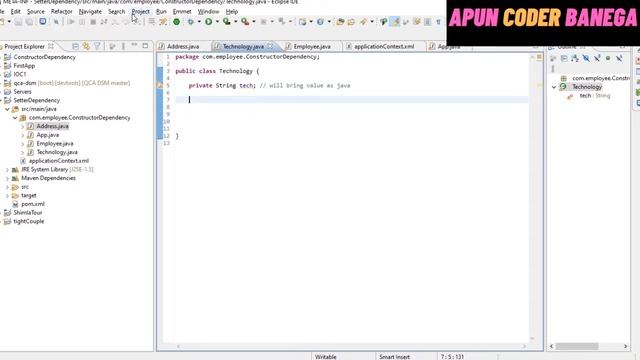 Spring Framework tutorial | Dependency Injection in hindi | Setter Injection in hindi | LEC 8 смотреть онлайн