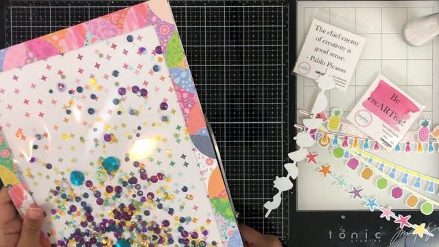 Scrapbook Process Video #86 - SpiegelMom Scraps | Sequin Shaker Scrapbook Page смотреть онлайн